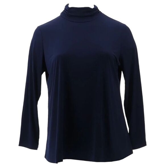 Susan Graver Modern Essentials Petite Liquid Knit A-Line Tunic - Picture 3 of 4